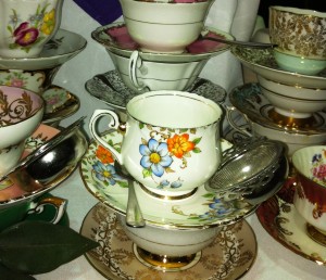 mish mash of teacups 