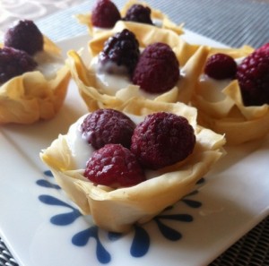 low fat berry tarts